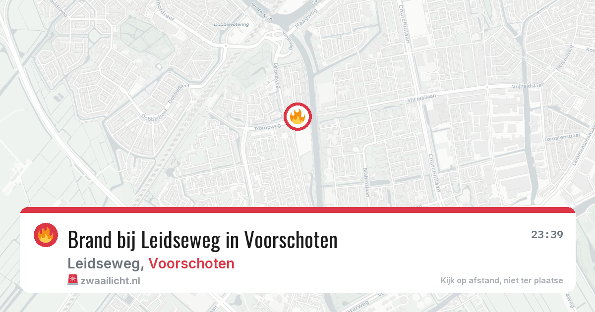 Brand bij Leidseweg in Voorschoten — 7 aug 2026