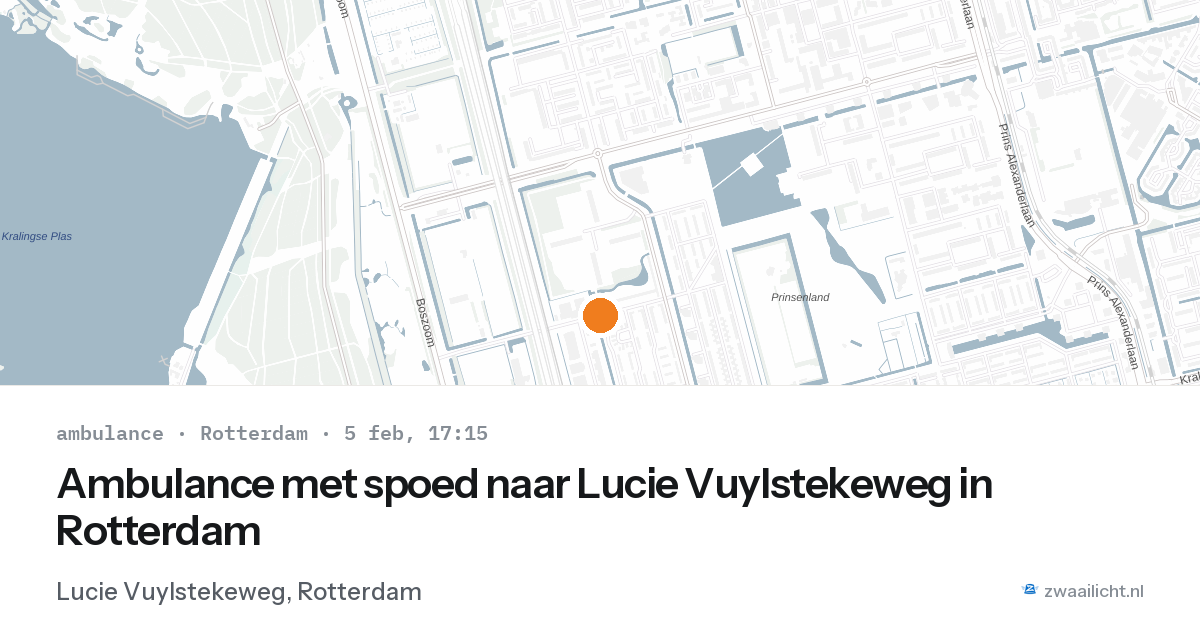 Ambulance met spoed naar Lucie Vuylstekeweg in Rotterdam — 5 feb 2026