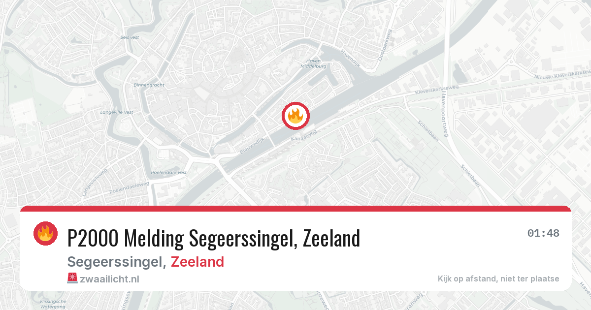P2000 Melding Segeerssingel, Zeeland — 4 aug 2026