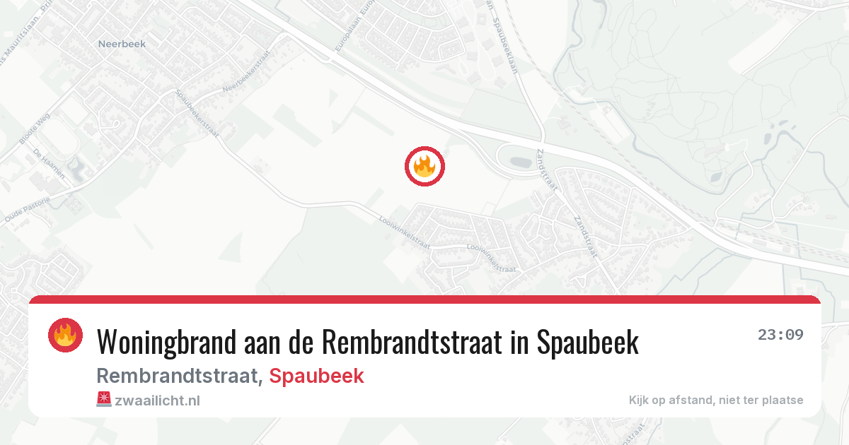 Woningbrand aan de Rembrandtstraat in Spaubeek — 21 jul 2026