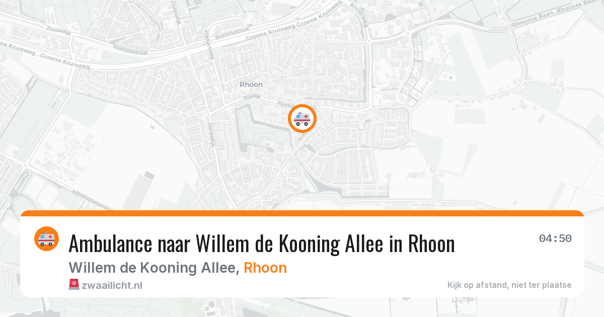 Ambulance naar Willem de Kooning Allee in Rhoon — 6 jul 2026