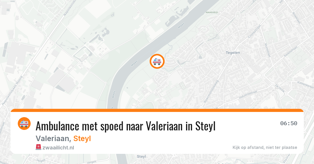 Ambulance met spoed naar Valeriaan in Steyl — 19 jun 2026