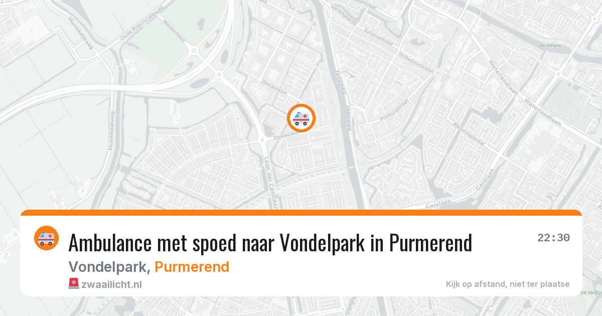 Ambulance met spoed naar Vondelpark in Purmerend — 26 jan 2026