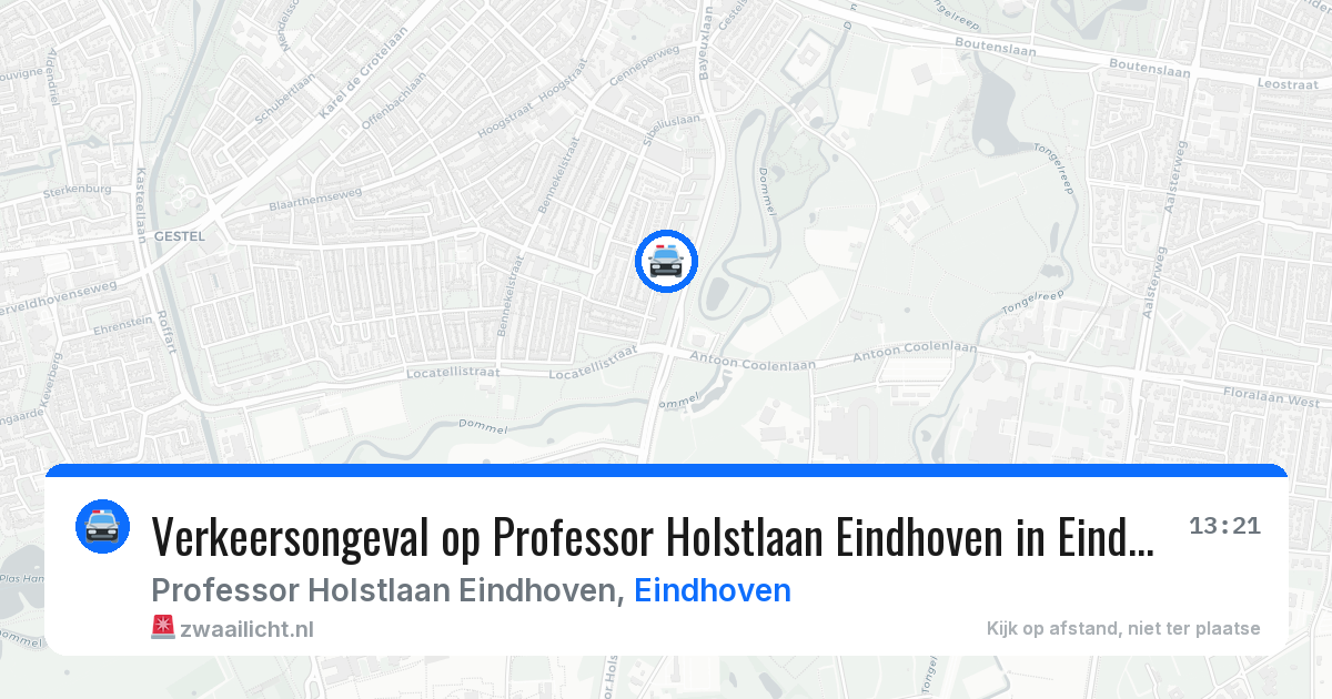 Verkeersongeval op Professor Holstlaan Eindhoven in Eindhoven — 22 mei 2026