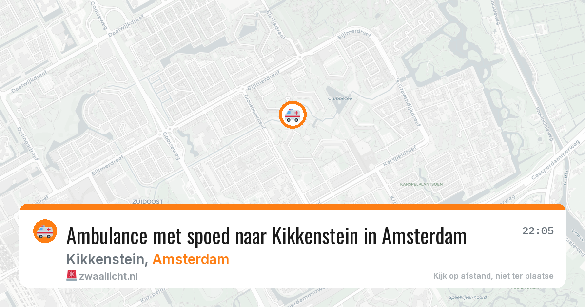 Ambulance met spoed naar Kikkenstein in Amsterdam — 2 jul 2026