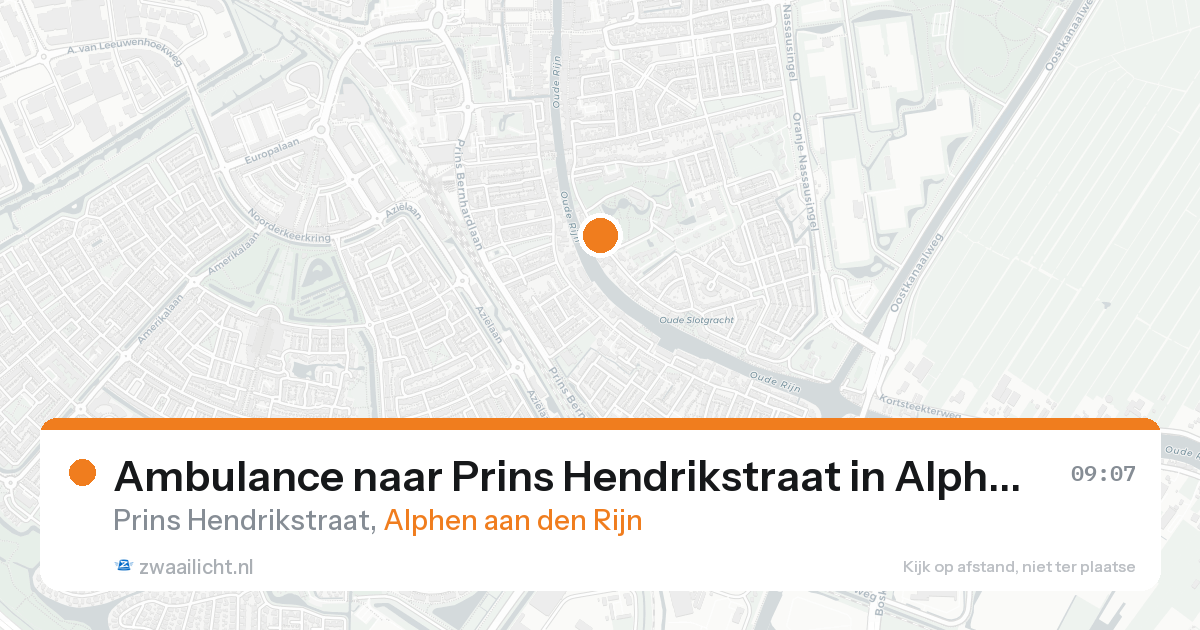 Ambulance naar Prins Hendrikstraat in Alphen aan den Rijn — 8 feb 2026