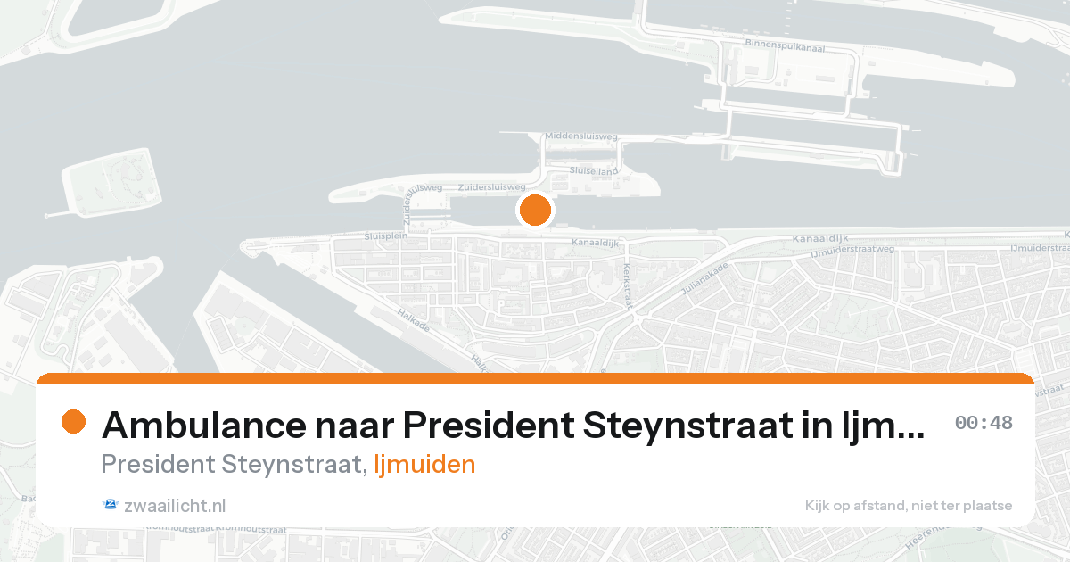 Ambulance naar President Steynstraat in Ijmuiden — 31 mei 2026