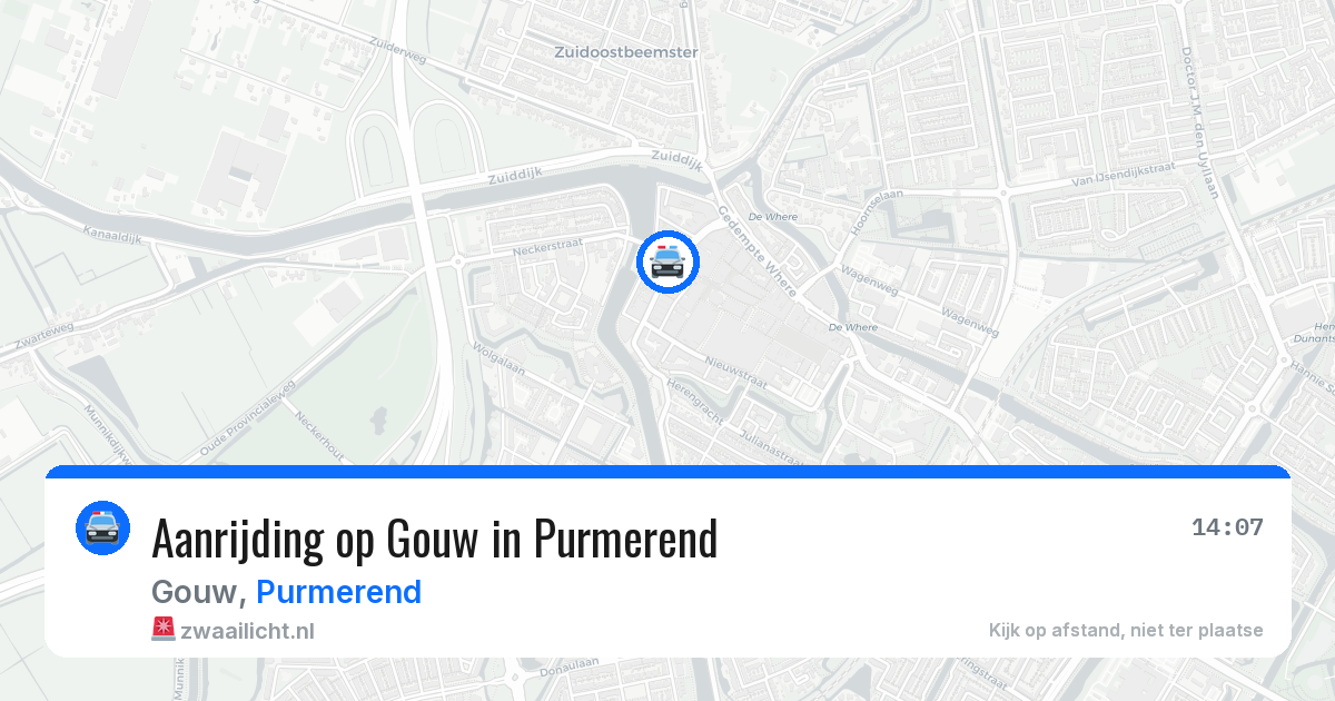 Aanrijding op Gouw in Purmerend — 3 jul 2026