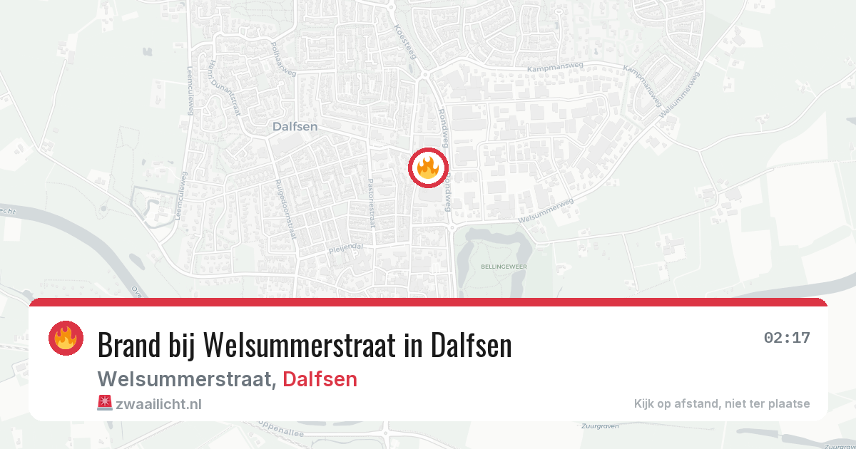 Brand bij Welsummerstraat in Dalfsen — 20 jun 2026