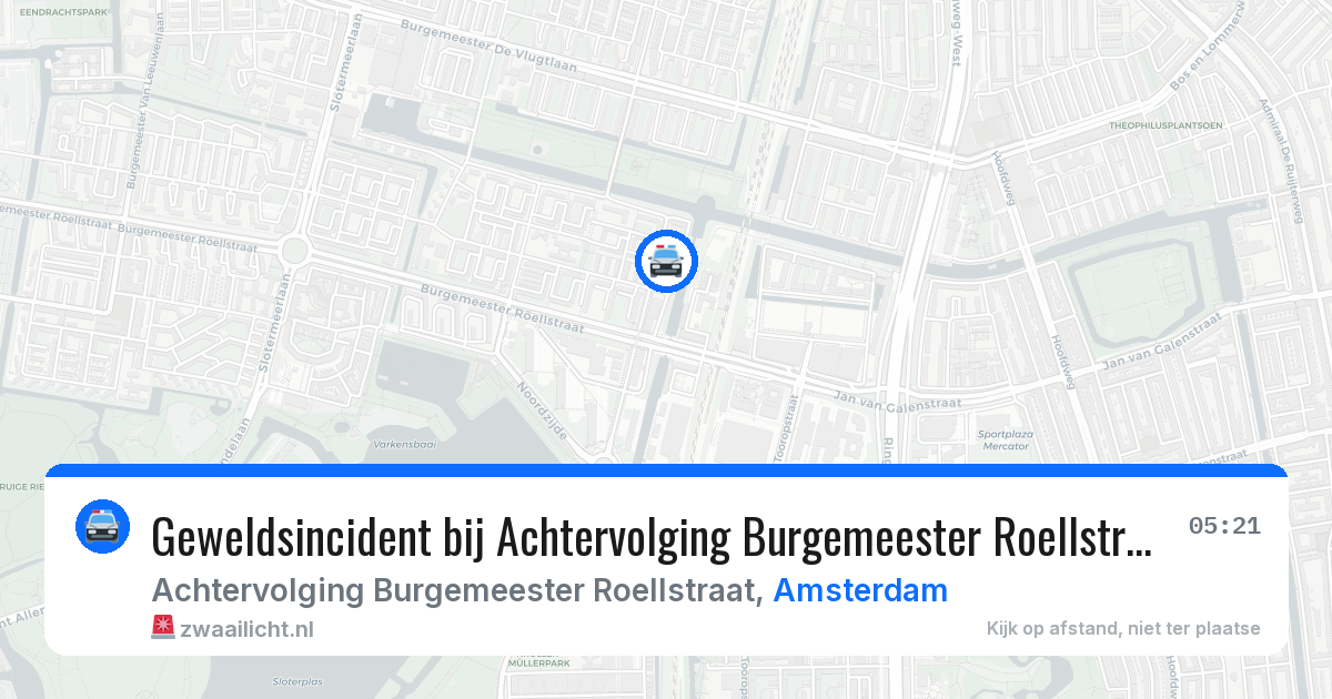 Geweldsincident bij Achtervolging Burgemeester Roellstraat in Amsterdam — 7 aug 2026