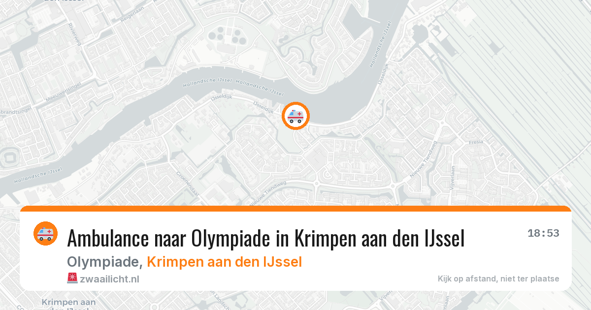 Ambulance naar Olympiade in Krimpen aan den IJssel — 6 jun 2026