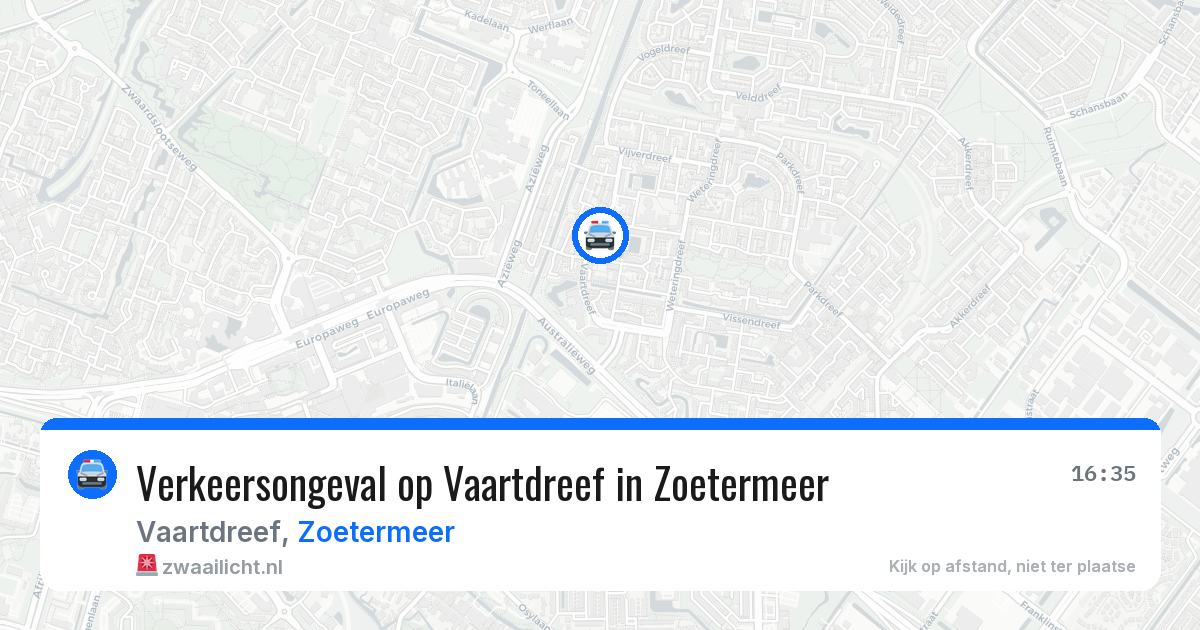 Verkeersongeval op Vaartdreef in Zoetermeer — 20 jan 2026