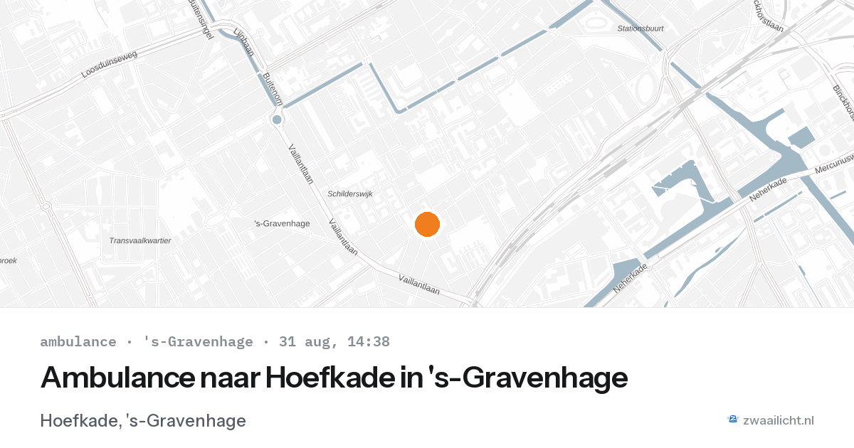 Ambulance naar Hoefkade in 's-Gravenhage — 31 aug 2026