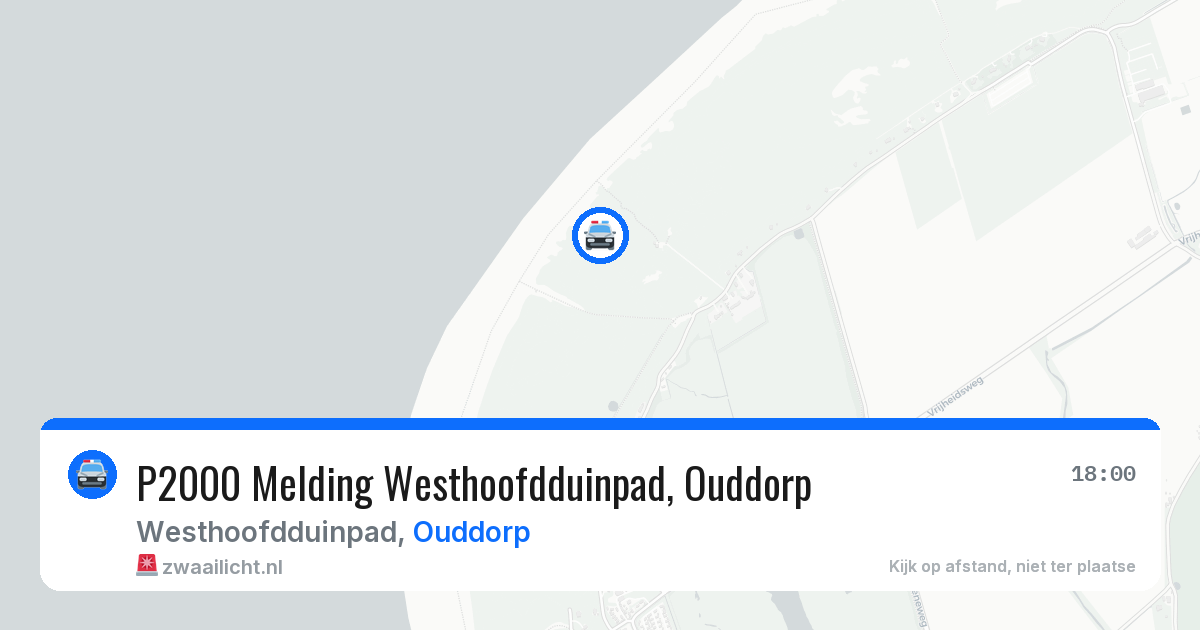 P2000 Melding Westhoofdduinpad, Ouddorp — 11 aug 2026