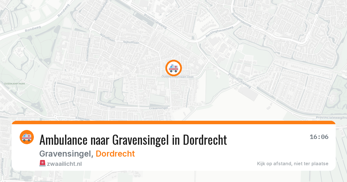 Ambulance naar Gravensingel in Dordrecht — 8 feb 2026