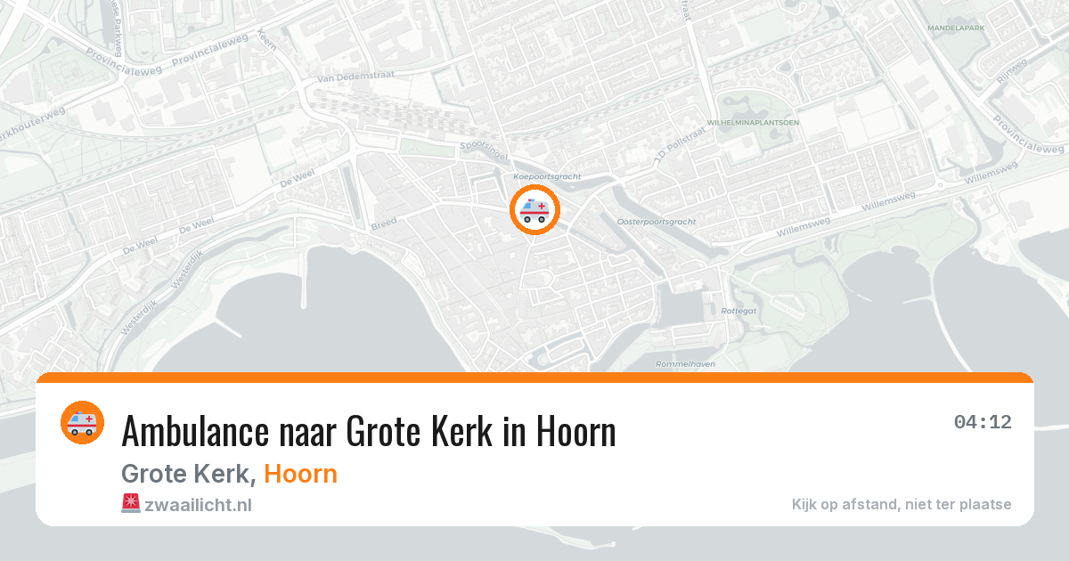 Ambulance naar Grote Kerk in Hoorn — 29 jul 2026