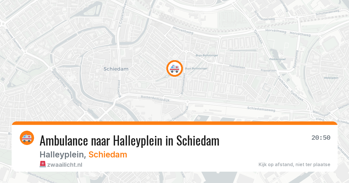 Ambulance naar Halleyplein in Schiedam — 5 aug 2026