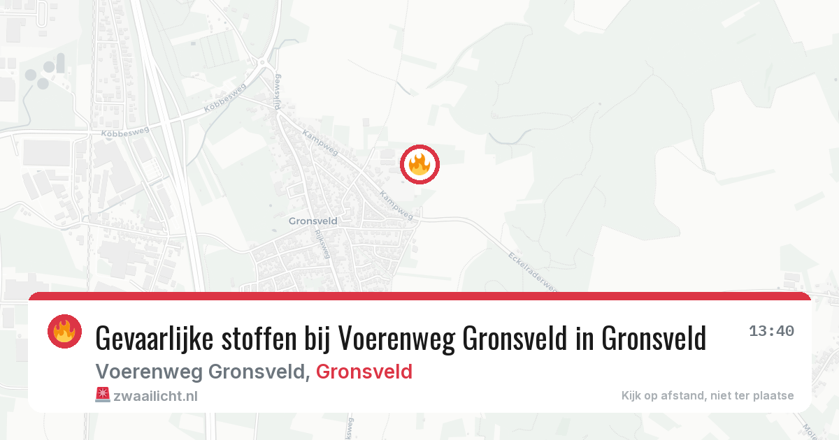 Gevaarlijke stoffen bij Voerenweg Gronsveld in Gronsveld — 19 mrt 2026