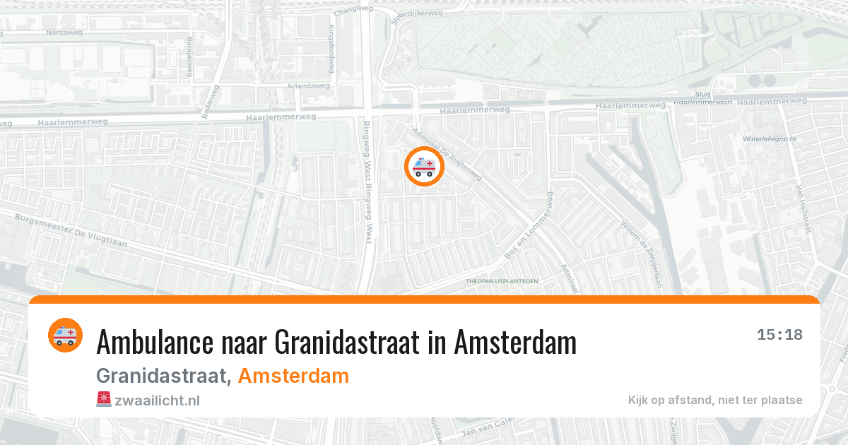 Ambulance naar Granidastraat in Amsterdam — 25 mei 2026