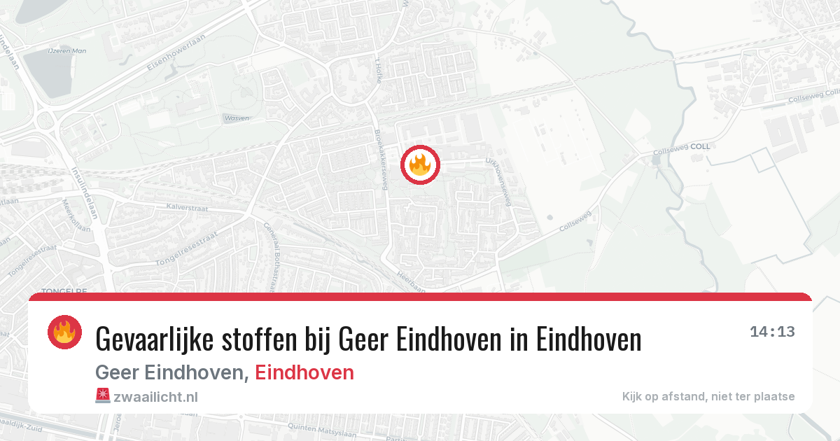 Gevaarlijke stoffen bij Geer Eindhoven in Eindhoven — 2 mrt 2026