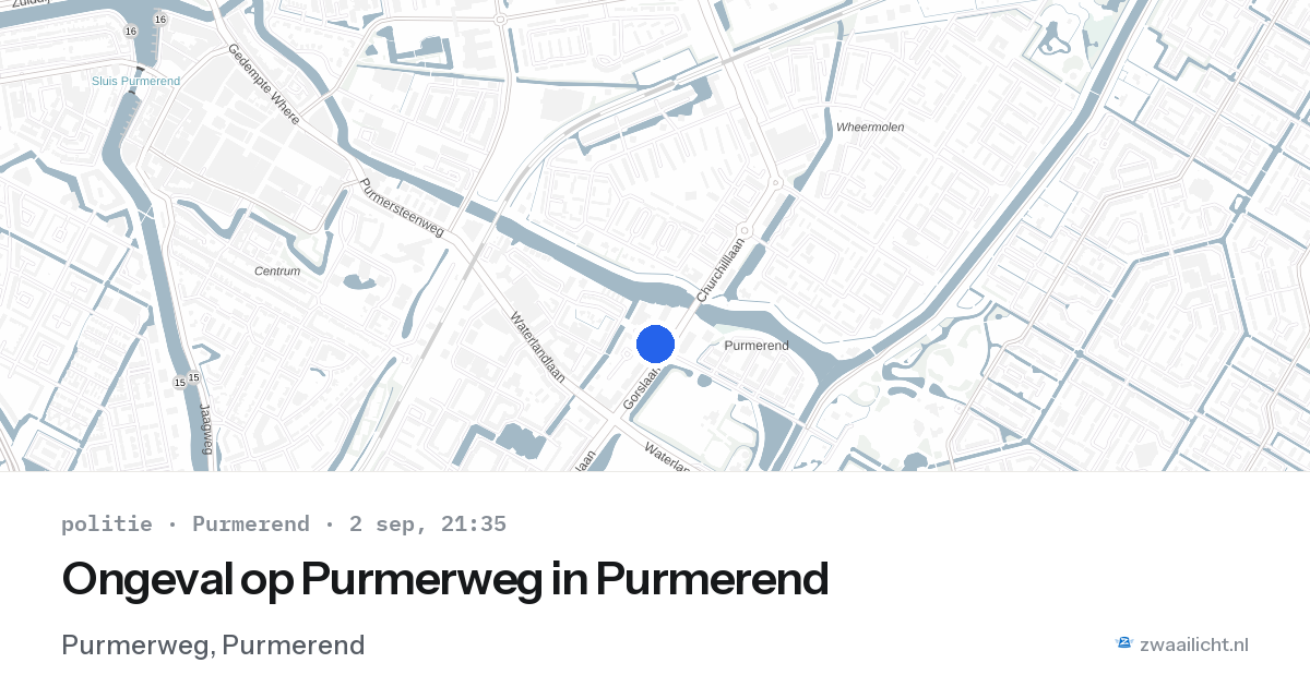 Ongeval op Purmerweg in Purmerend — 2 sep 2026