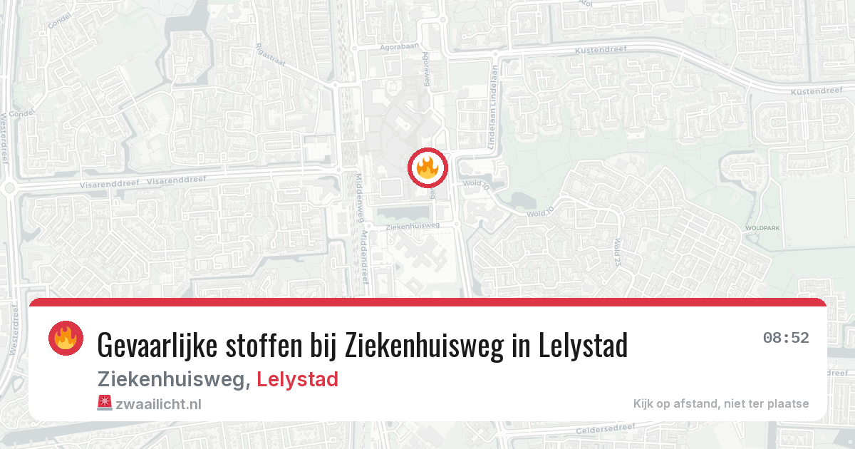 Gevaarlijke stoffen bij Ziekenhuisweg in Lelystad — 8 jun 2026