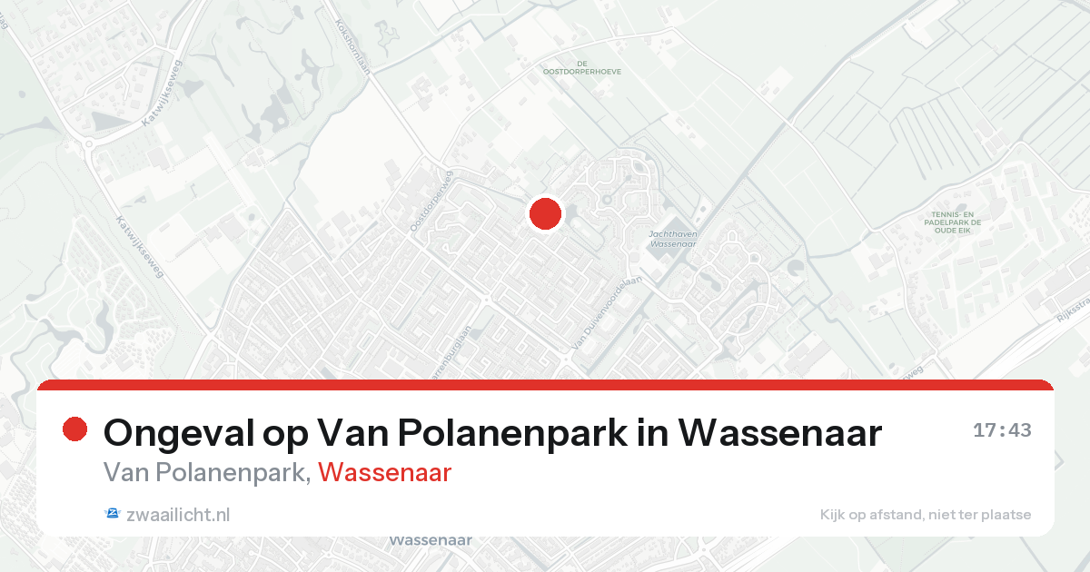 Ongeval op Van Polanenpark in Wassenaar — 23 aug 2026