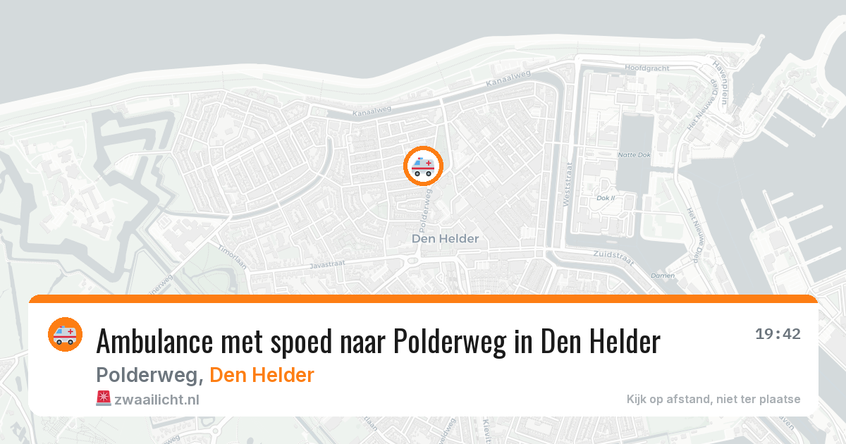 Ambulance met spoed naar Polderweg in Den Helder — 19 jan 2026