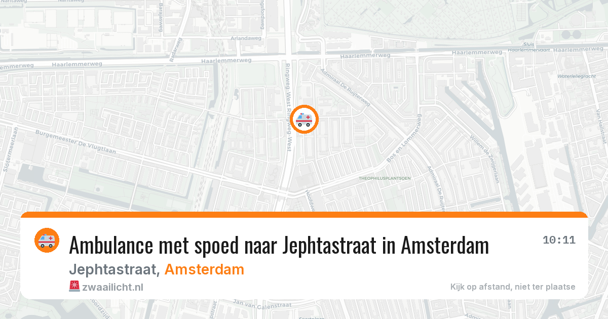 Ambulance met spoed naar Jephtastraat in Amsterdam — 14 mei 2026