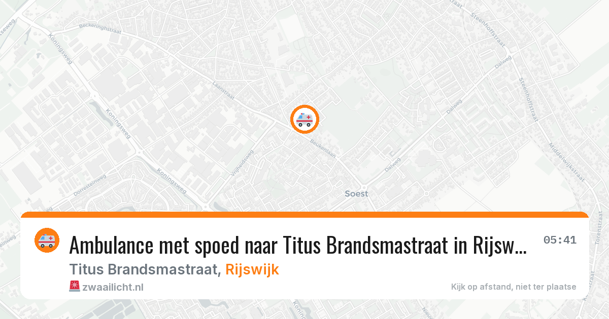 Ambulance met spoed naar Titus Brandsmastraat in Rijswijk — 18 jan 2026