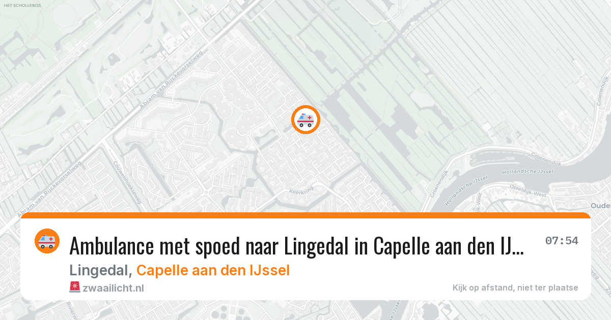 Ambulance met spoed naar Lingedal in Capelle aan den IJssel — 7 aug 2026