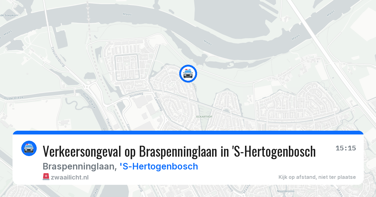 Verkeersongeval op Braspenninglaan in 'S-Hertogenbosch — 25 jun 2026