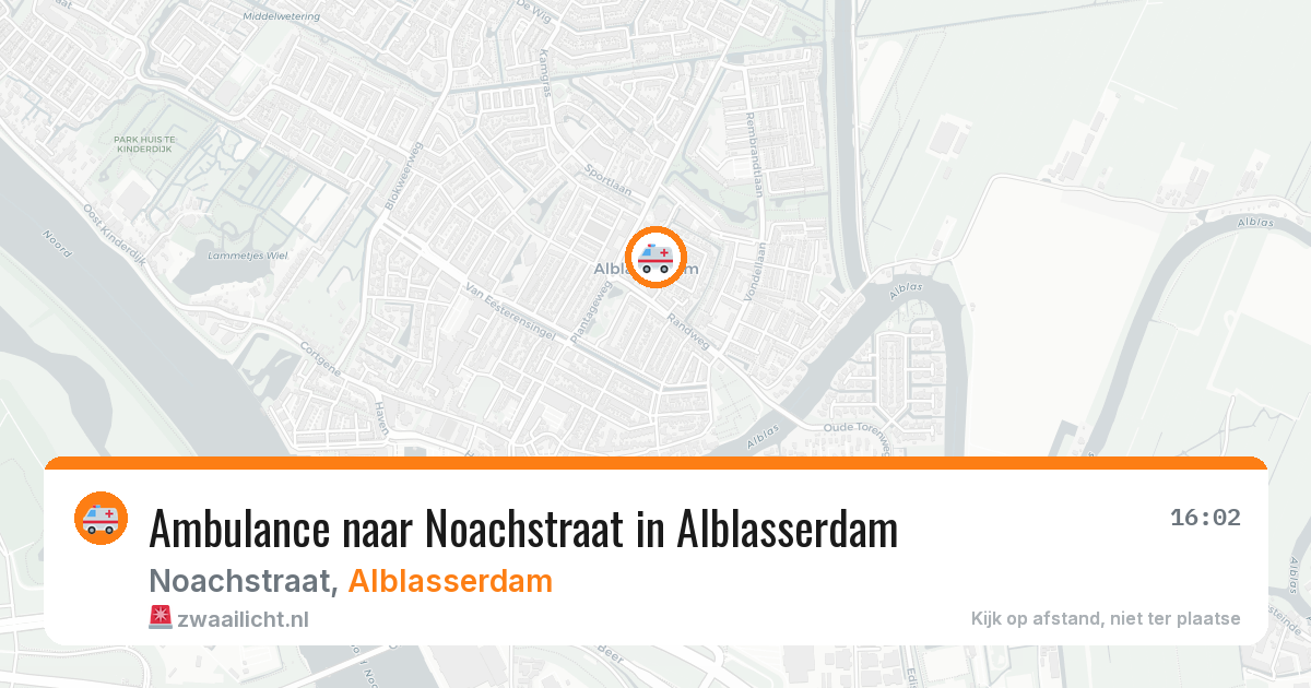 Ambulance naar Noachstraat in Alblasserdam — 13 mei 2026