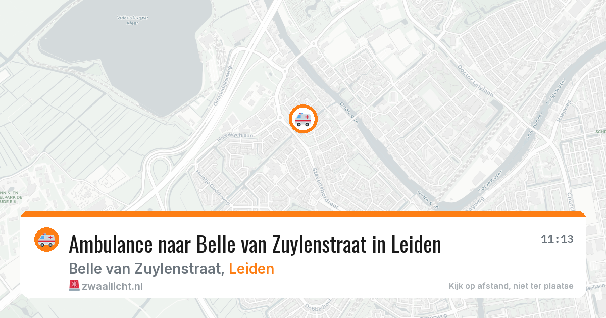 Ambulance naar Belle van Zuylenstraat in Leiden — 29 jun 2026