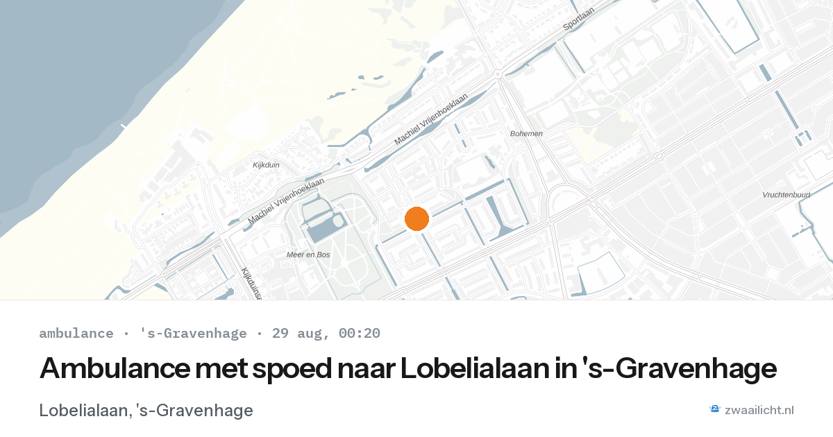 Ambulance met spoed naar Lobelialaan in 's-Gravenhage — 28 aug 2026