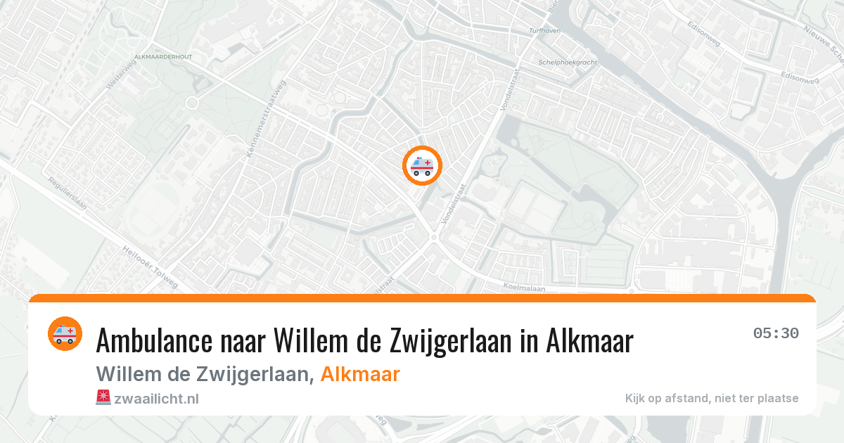 Ambulance naar Willem de Zwijgerlaan in Alkmaar — 16 jun 2026