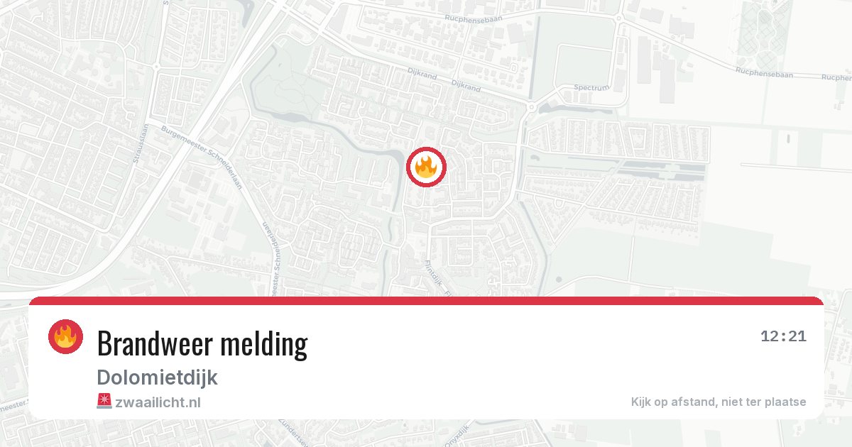 Brandweer melding — 6 jul 2026
