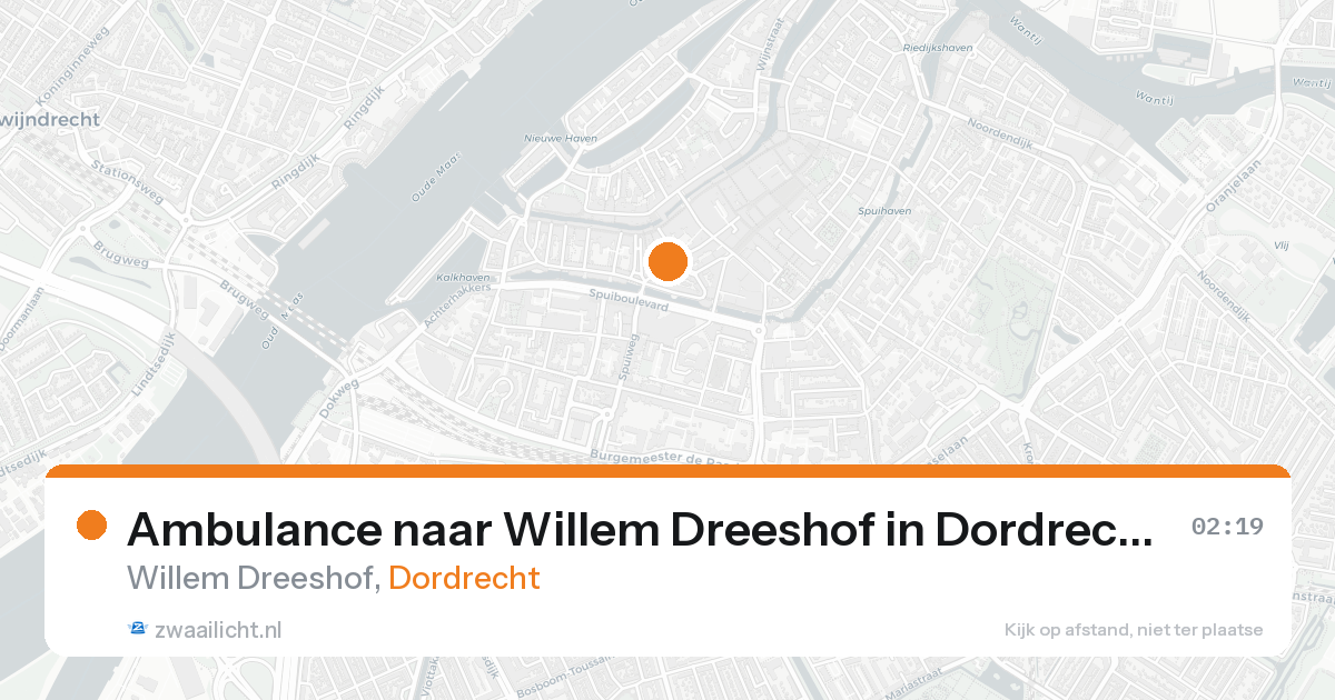 Ambulance naar Willem Dreeshof in Dordrecht — 21 aug 2026