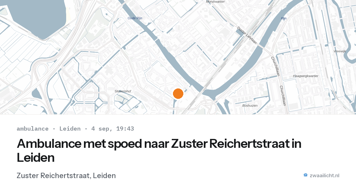 Ambulance met spoed naar Zuster Reichertstraat in Leiden — 4 sep 2026