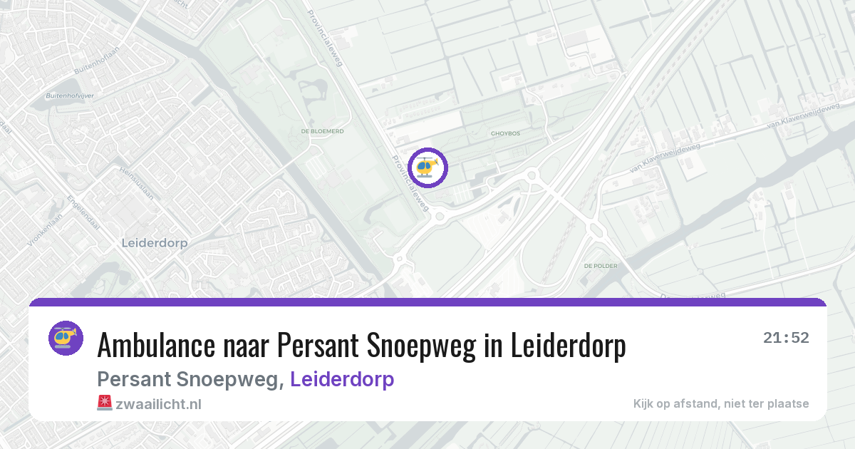 Ambulance naar Persant Snoepweg in Leiderdorp — 17 mei 2026