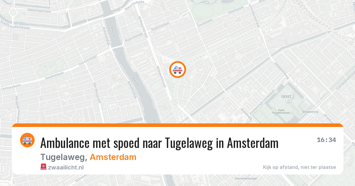 Ambulance met spoed naar Tugelaweg in Amsterdam — 2 mrt 2026