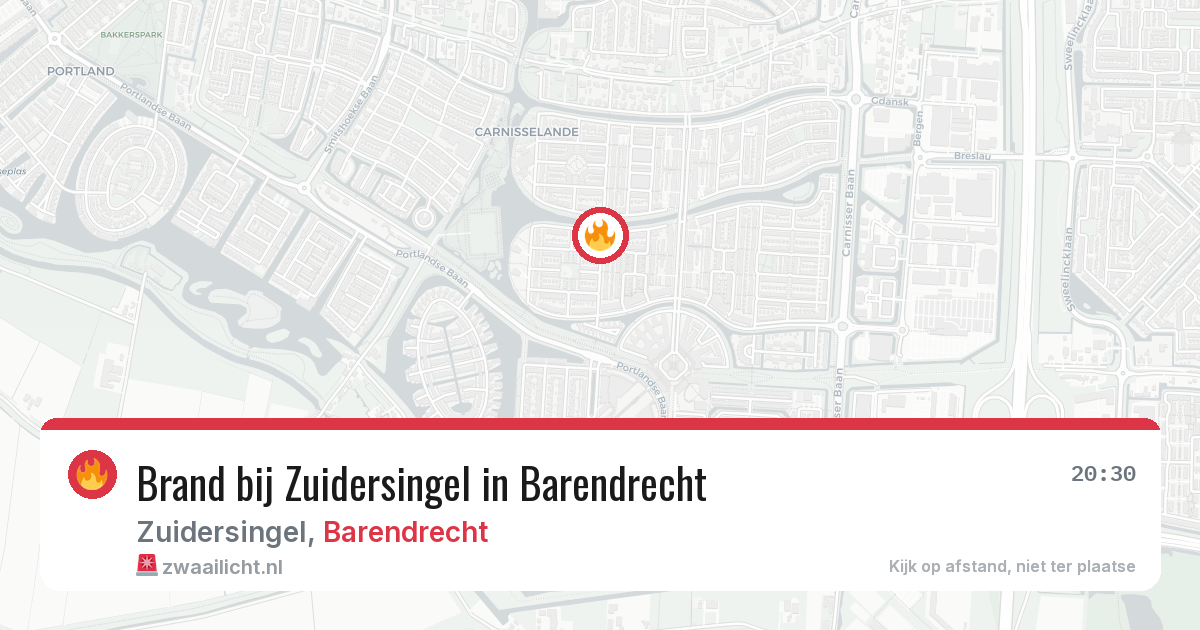 Brand bij Zuidersingel in Barendrecht — 14 jul 2026