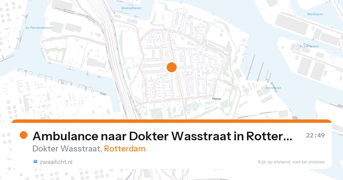 Ambulance naar Dokter Wasstraat in Rotterdam — 27 aug 2026