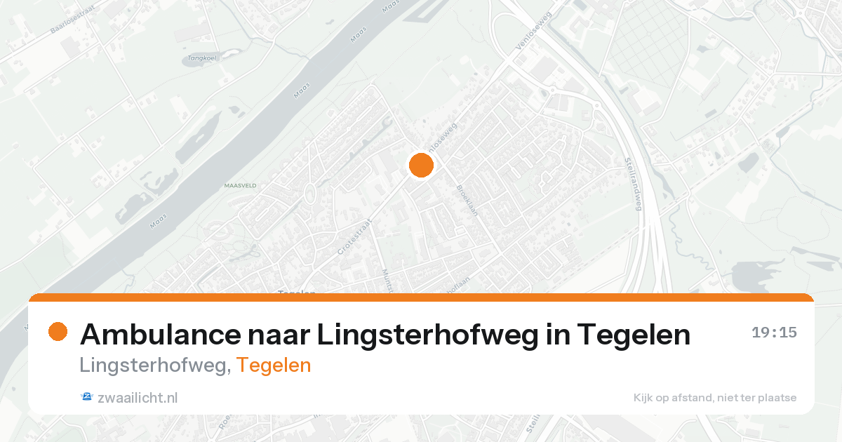 Ambulance naar Lingsterhofweg in Tegelen — 22 aug 2026