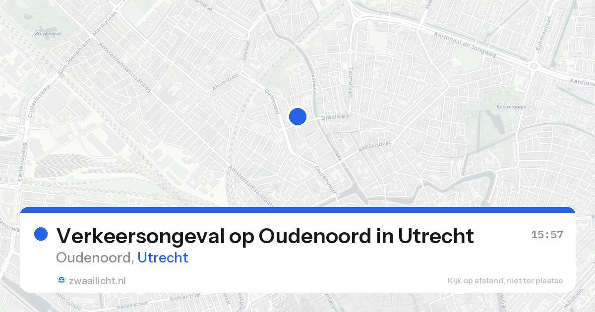 Verkeersongeval op Oudenoord in Utrecht — 17 aug 2026