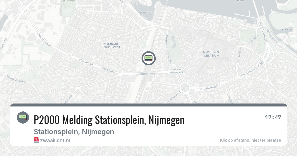 P2000 Melding Stationsplein, Nijmegen — 30 apr 2026