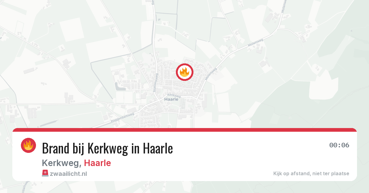 Brand bij Kerkweg in Haarle — 17 jun 2026