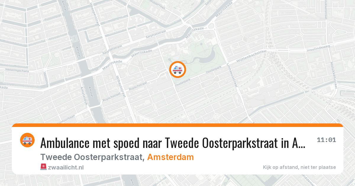 Ambulance met spoed naar Tweede Oosterparkstraat in Amsterdam — 17 jun 2026