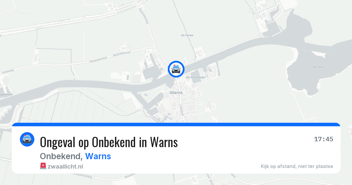 Ongeval op Onbekend in Warns — 25 jul 2026