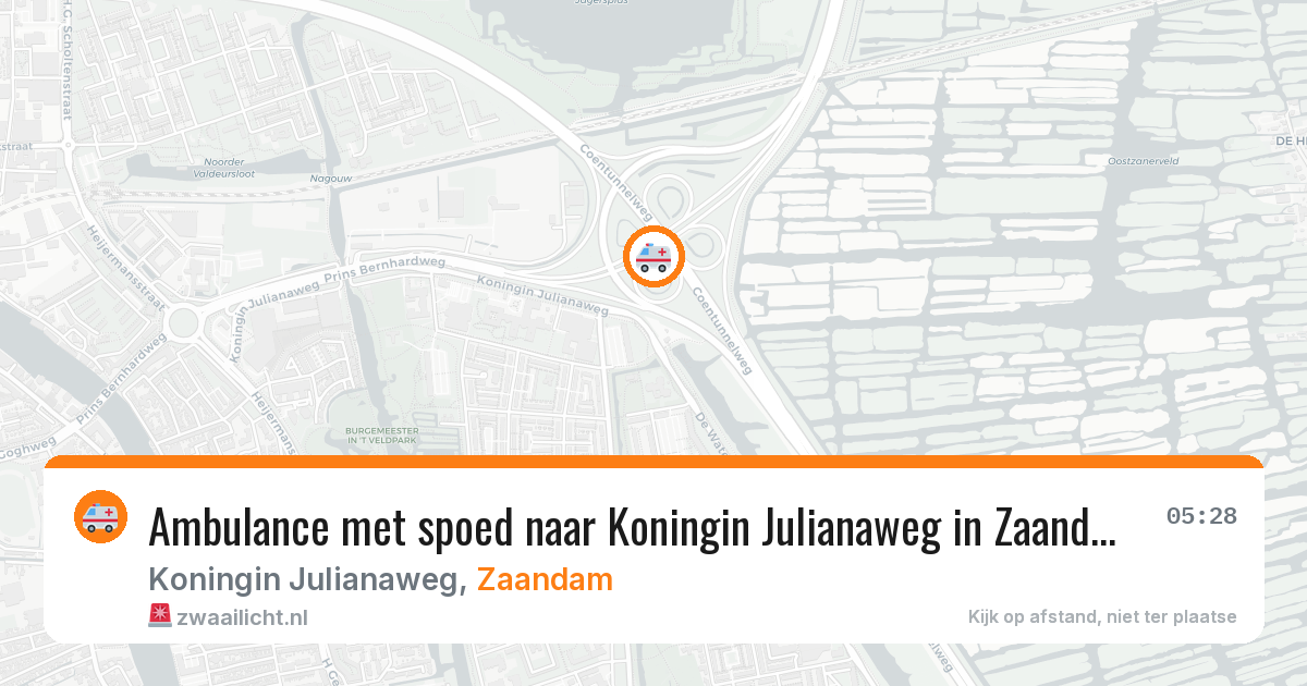Ambulance met spoed naar Koningin Julianaweg in Zaandam — 26 apr 2026